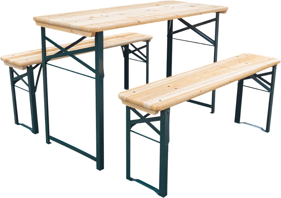 Biertisch Set 110cm 3 Teilig