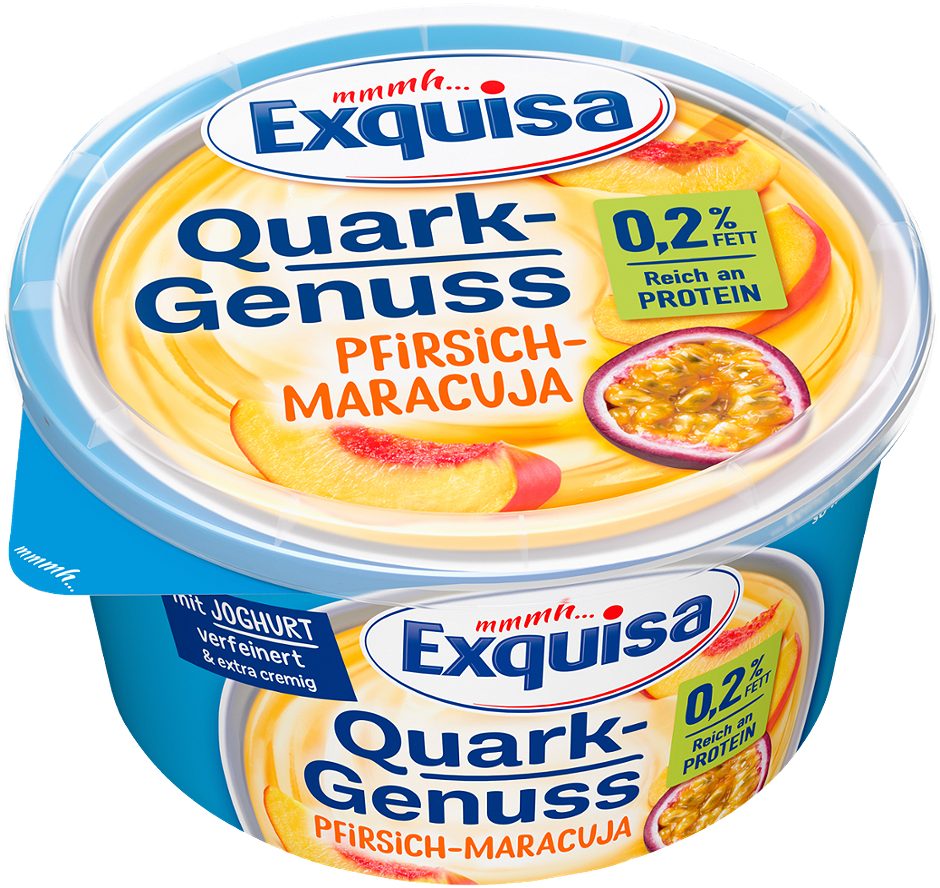 Exquisa Quark Genuss Quark-Genuss Pfirsich-Maracuja 500 G