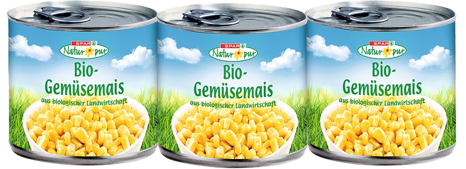 SPAR Natur*pur Bio-Gemüsemais 3 x 150g 450 G