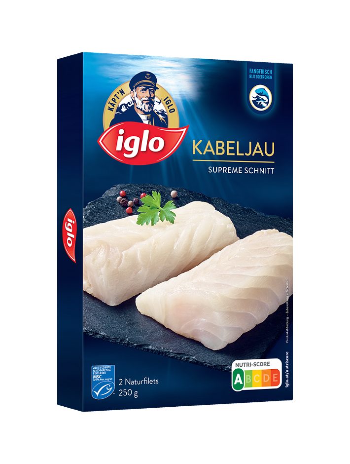 Iglo Fang-Frisch MSC Kabeljau Naturfilets 2 Stück 250 G