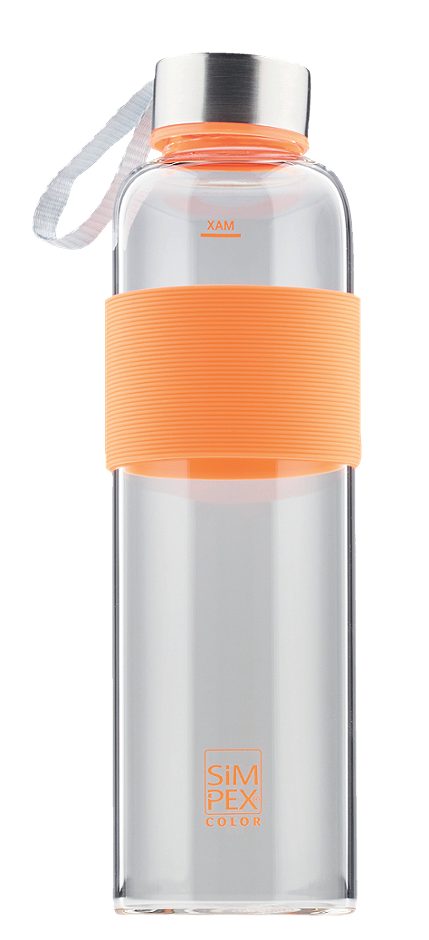 SIMPEX COLOR Glasflasche 560ml orange