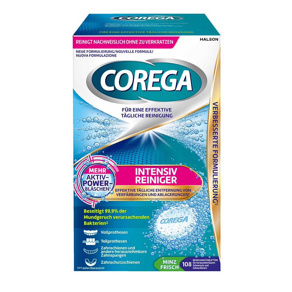 Corega Gebissreinigungs-Tabs Intensiv Reiniger 108 Tabs