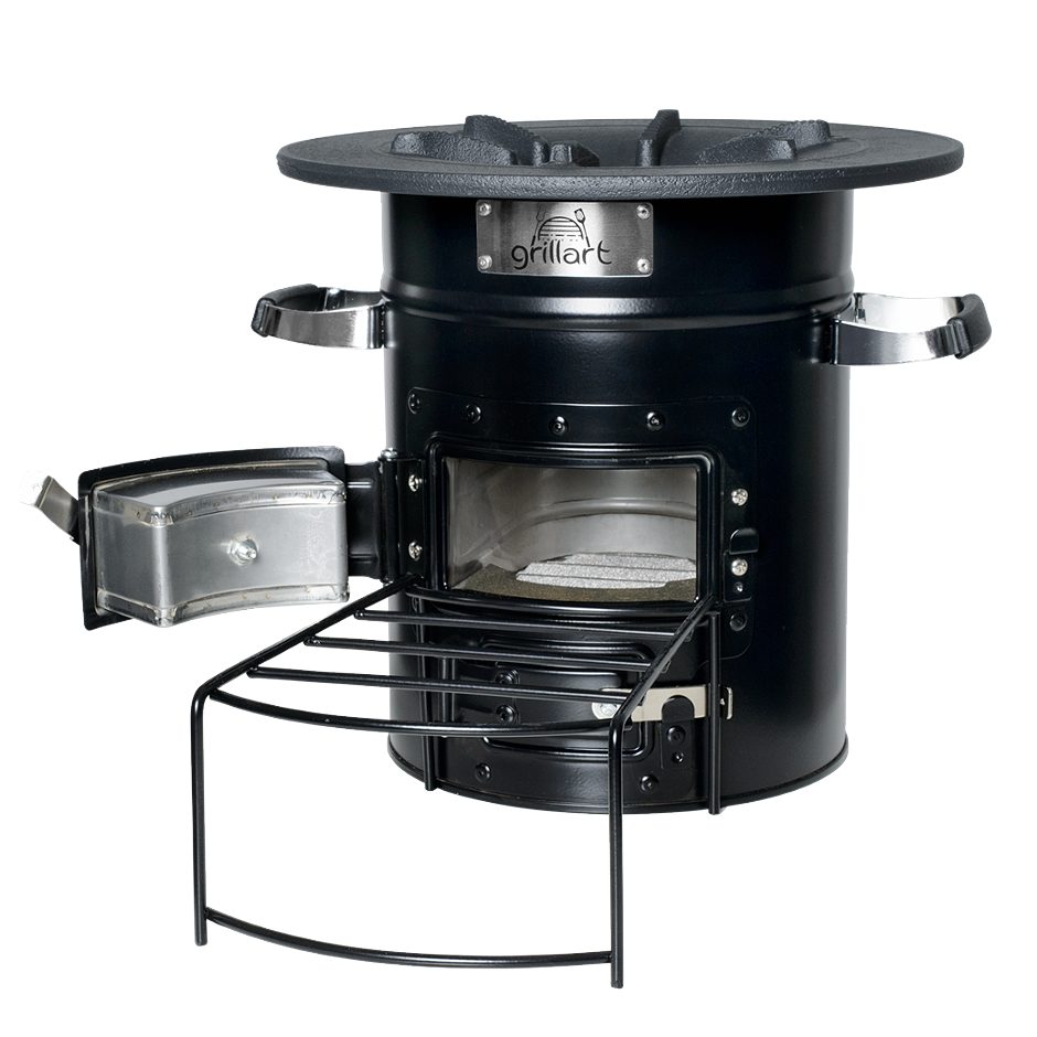 grillart Raketenofen Powertrain in Schwarz
