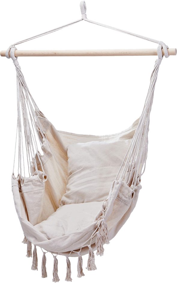 Hängesessel Boho Naturfarben