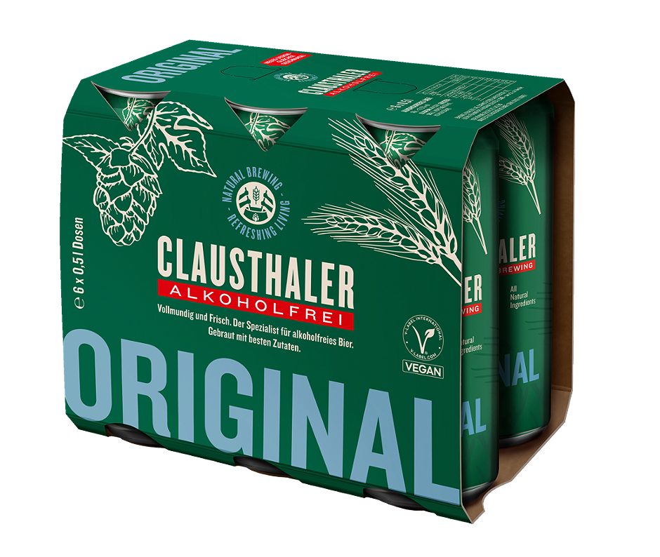Clausthaler Original alkoholfrei 6x0,5l 3.000 ML EINWEG mit Pfand