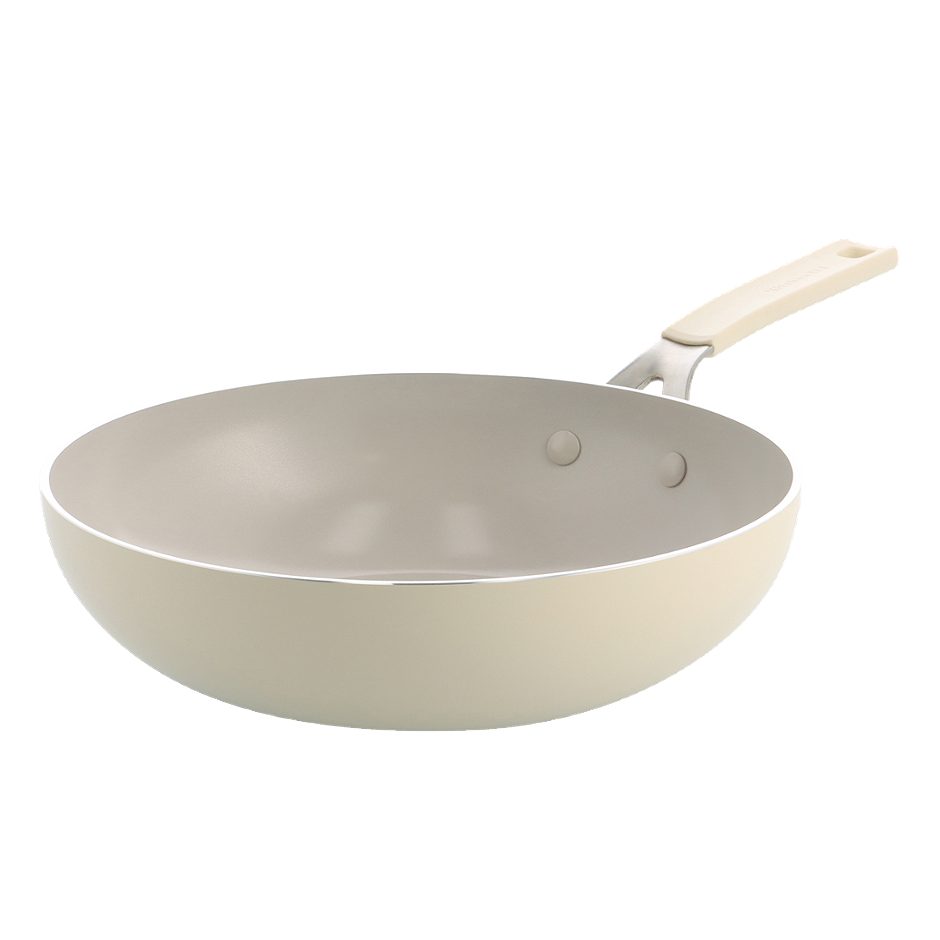 KitchenAid Wok 28 cm creme