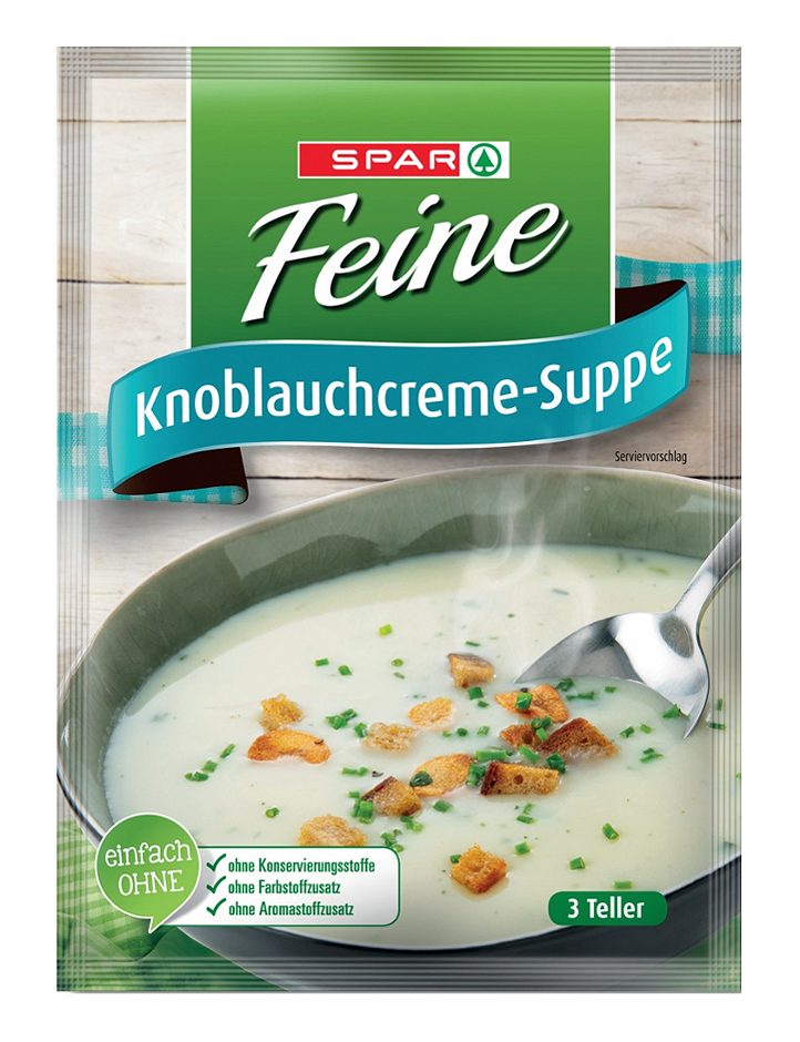 SPAR Feine Knoblauchcreme-Suppe für 3 Teller