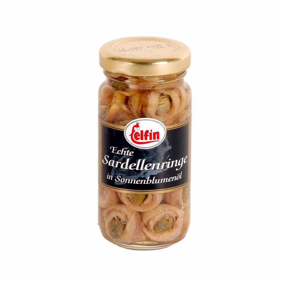 Elfin Sardellenringe in Sonnenblumenöl 100 G