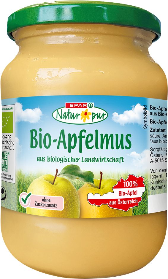 SPAR Natur*pur Bio-Apfelmus 350 G