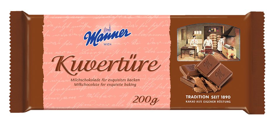 Manner Kuvertüre Milchschokolade 200 G