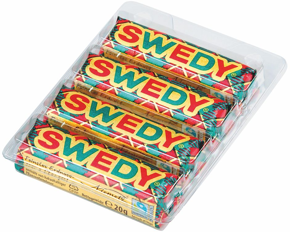 Swedy Erdnusscremestange Feinste Erdnusscremestangen 4 x 20g 80 G