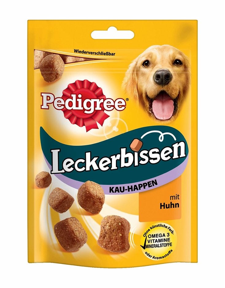 Pedigree Leckerbissen Hundesnack Kau-Happen mit Huhn 130 G