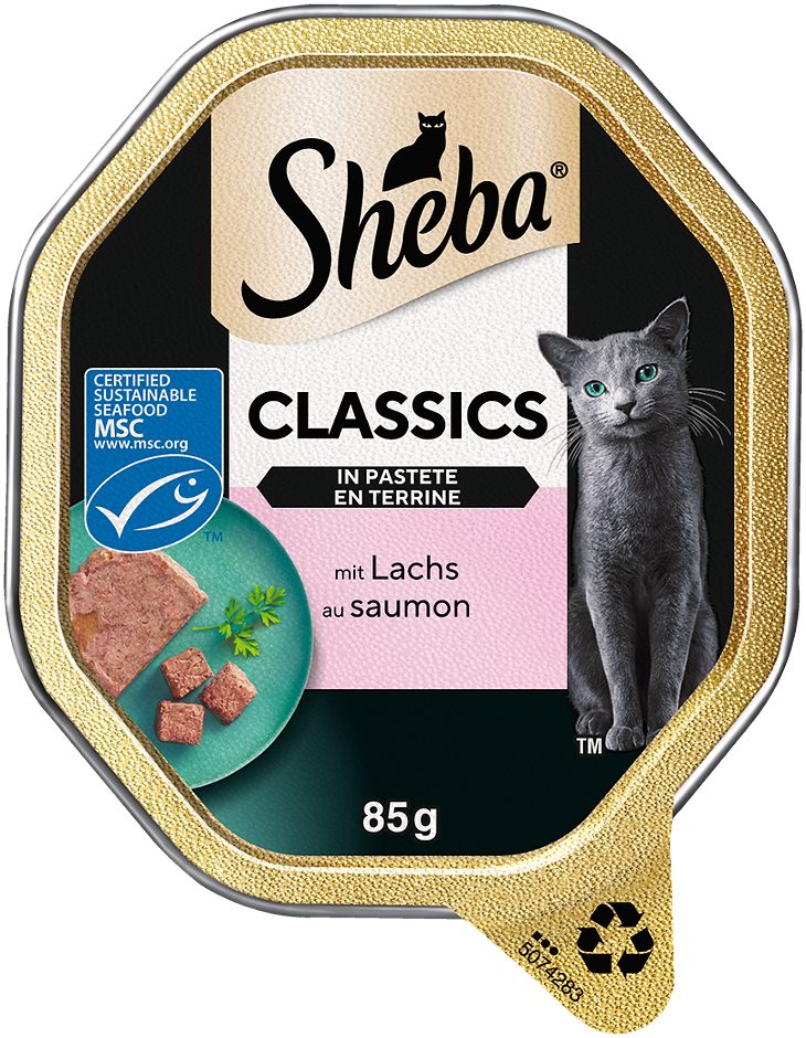 Sheba Classics Katzennahrung mit Lachs 85 G