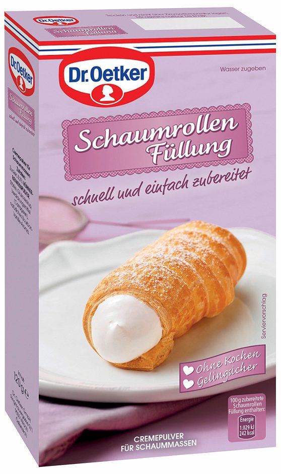 Dr. Oetker Cremepulver für Schaummassen Schaumrollen Füllung 120 G
