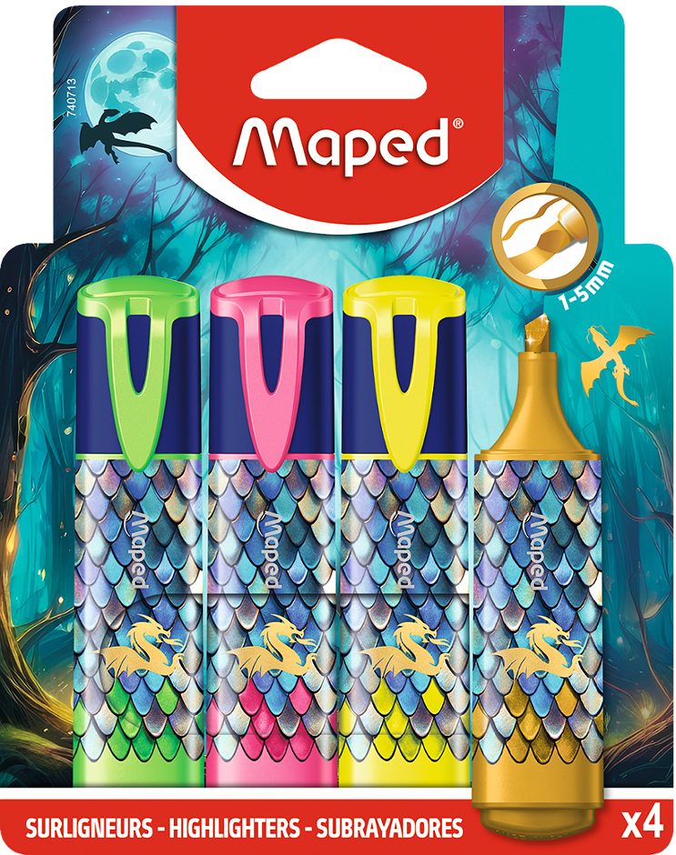 Maped Textmarker Dragon  4er