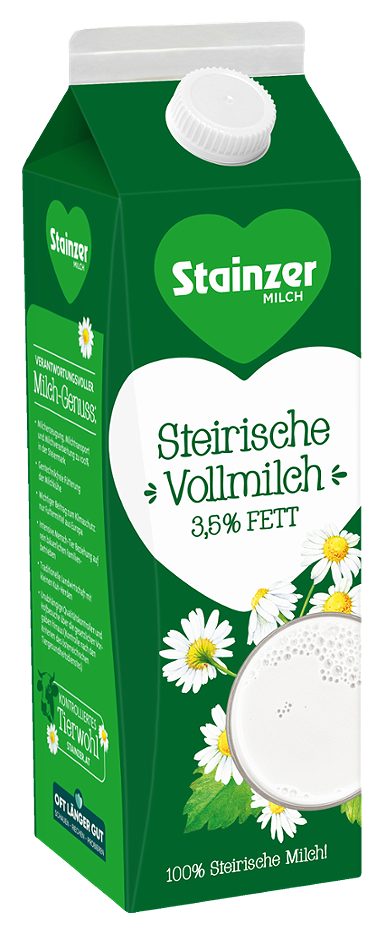 Stainzer Steirische Vollmilch 3,5% Fett 1 L EINWEG ohne Pfand