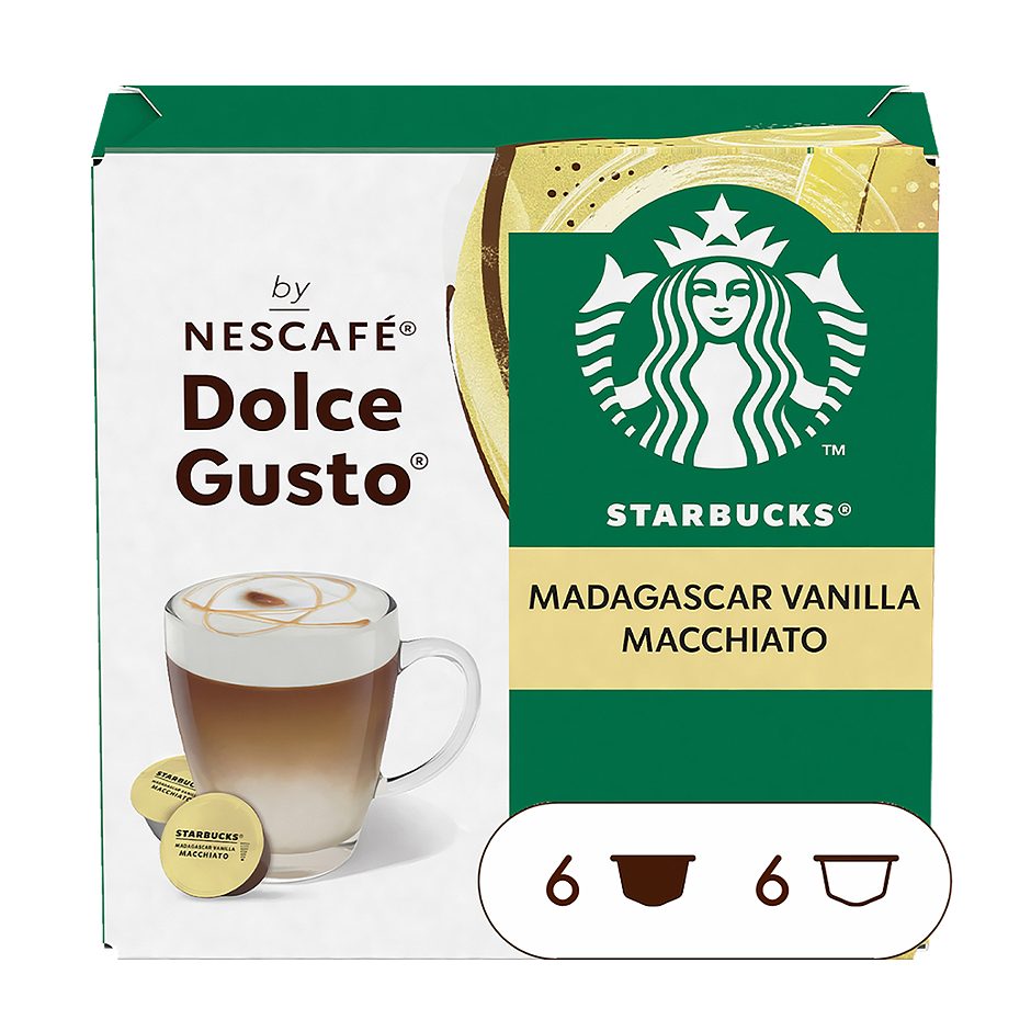 Starbucks by Nescafe Dolce Gusto Madagascar Vanille Macchiato 6+6 Kapseln 12 STK