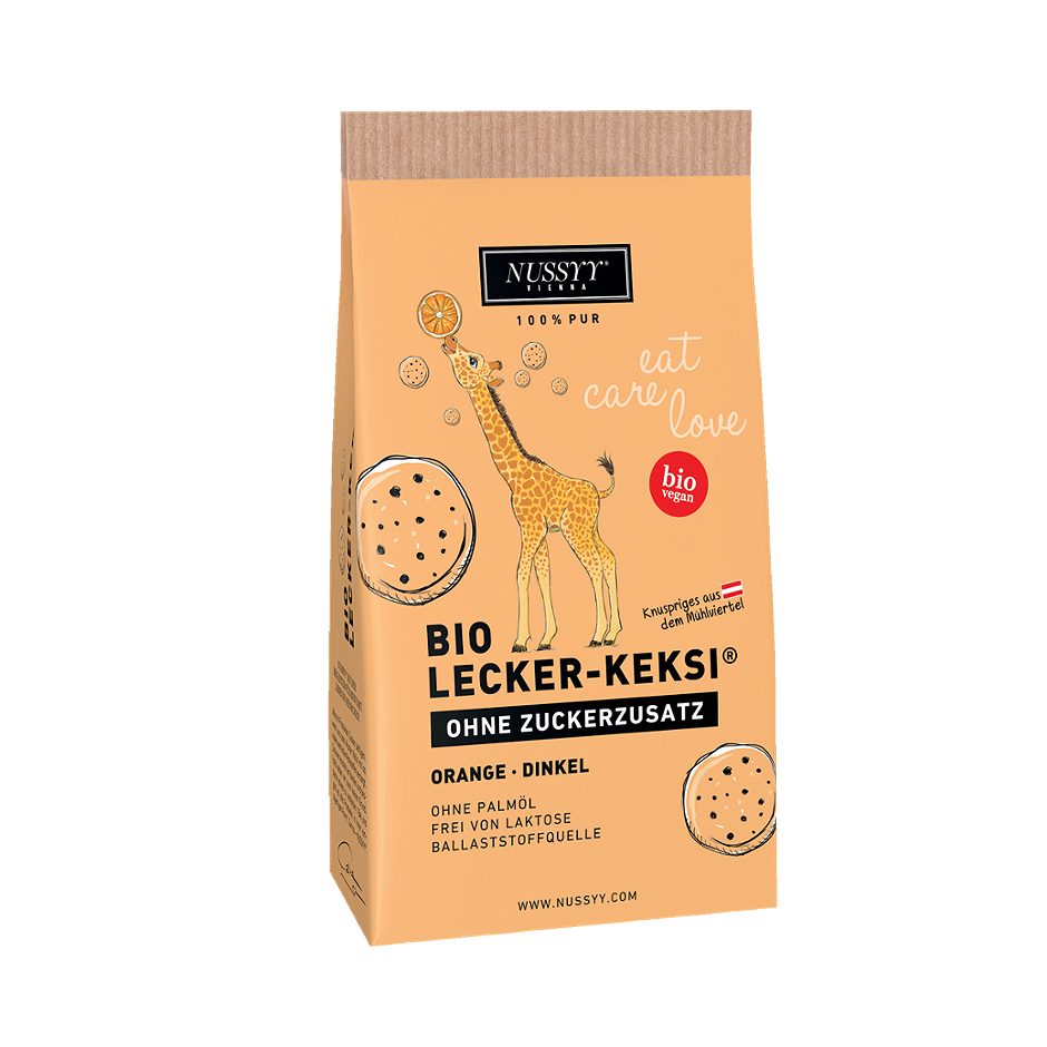 Nussyy Bio Lecker-Keksi Orange - Dinkel 115 G