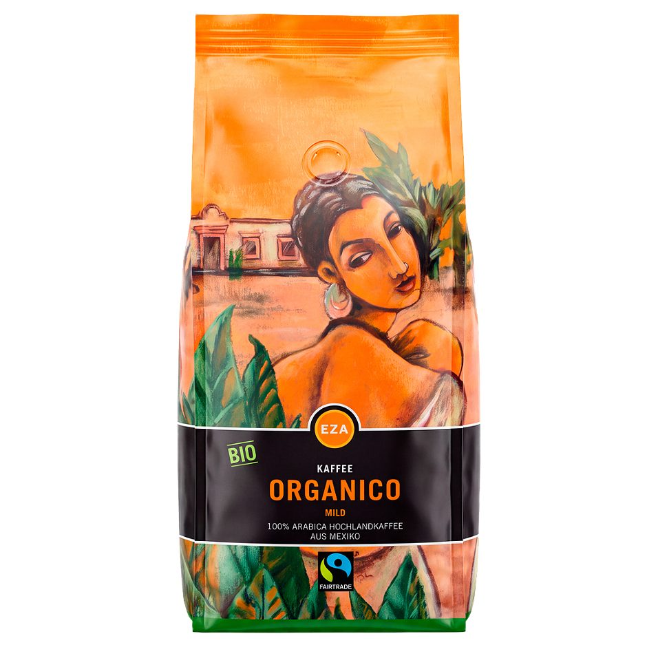 EZA Bio-Kaffee Organico ganze Bohnen, mild 1KG 1 KG