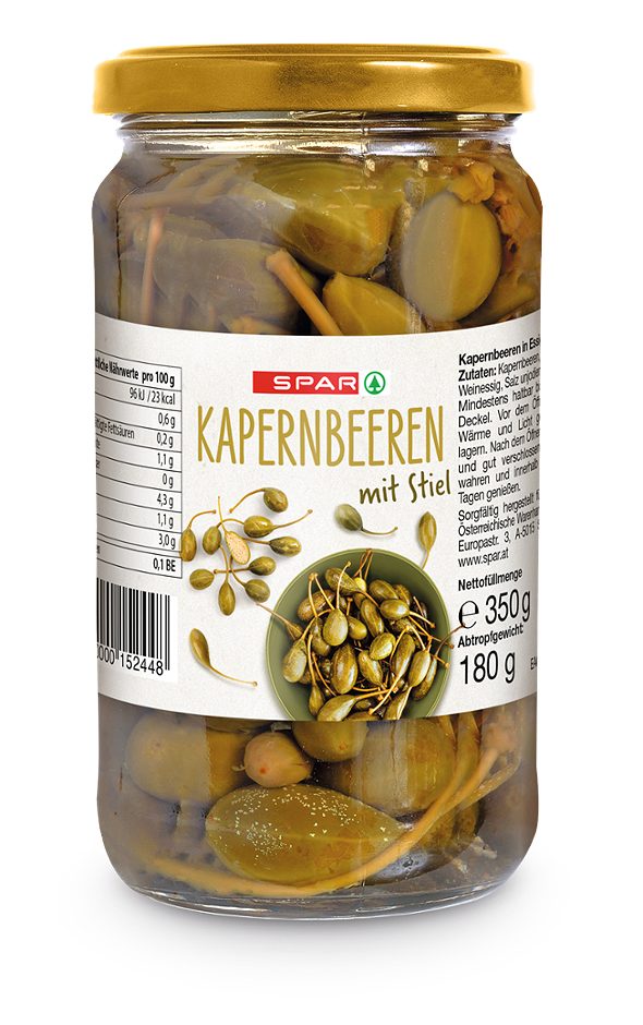 SPAR Kapernbeeren mit Stiel 350 G
