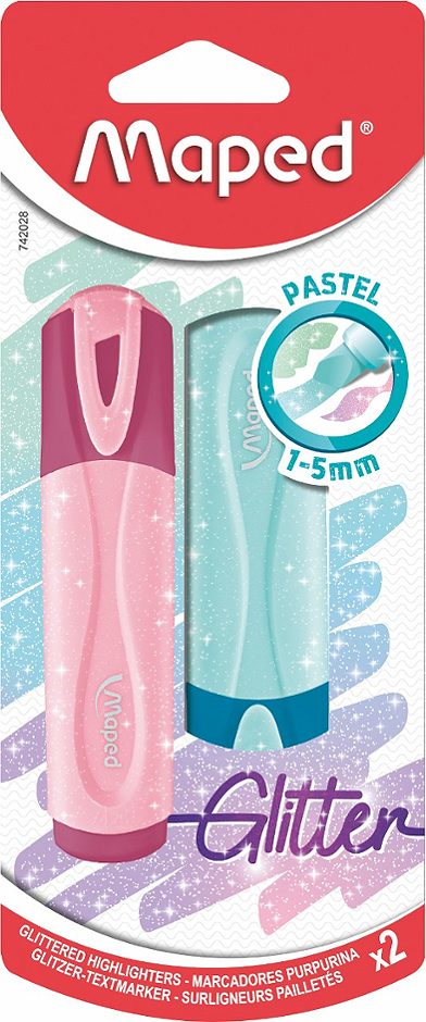 Maped Textmarker FLUO PEPS PASTELL GLITTER rose/blau