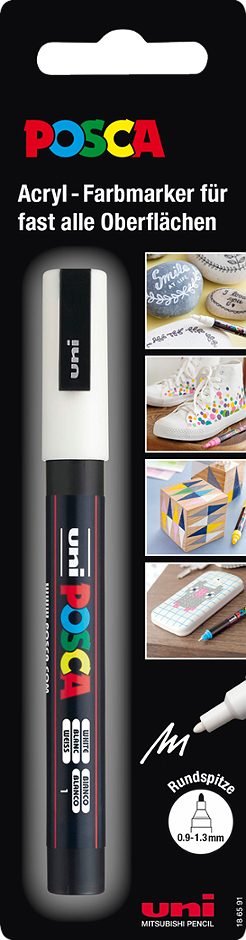 Marker UNI PC3M weiß BK