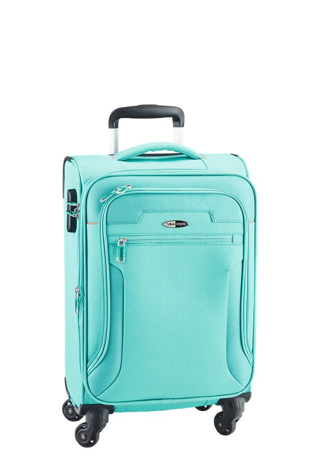 NEW YORK Professional Koffer Softschale Blau 55cm