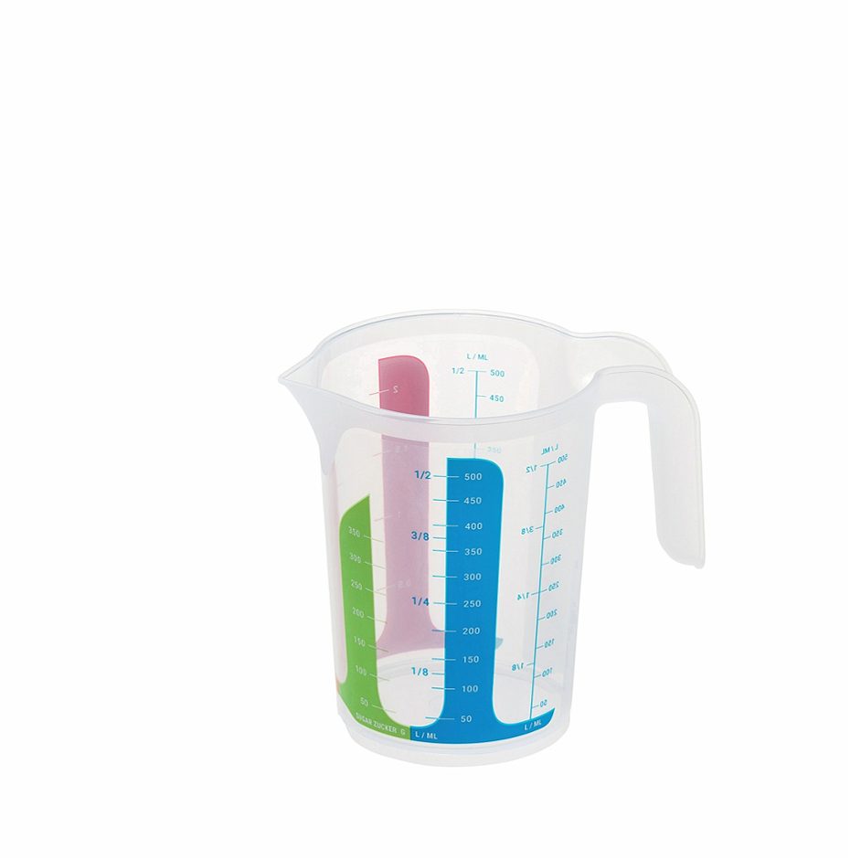 Miraplast Messbecher 0,5 Liter mit verschiedenen Skalen