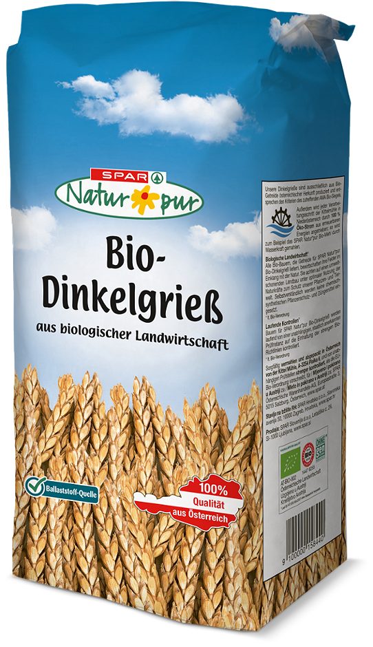 SPAR Natur*pur Bio-Dinkelgrieß 1 KG