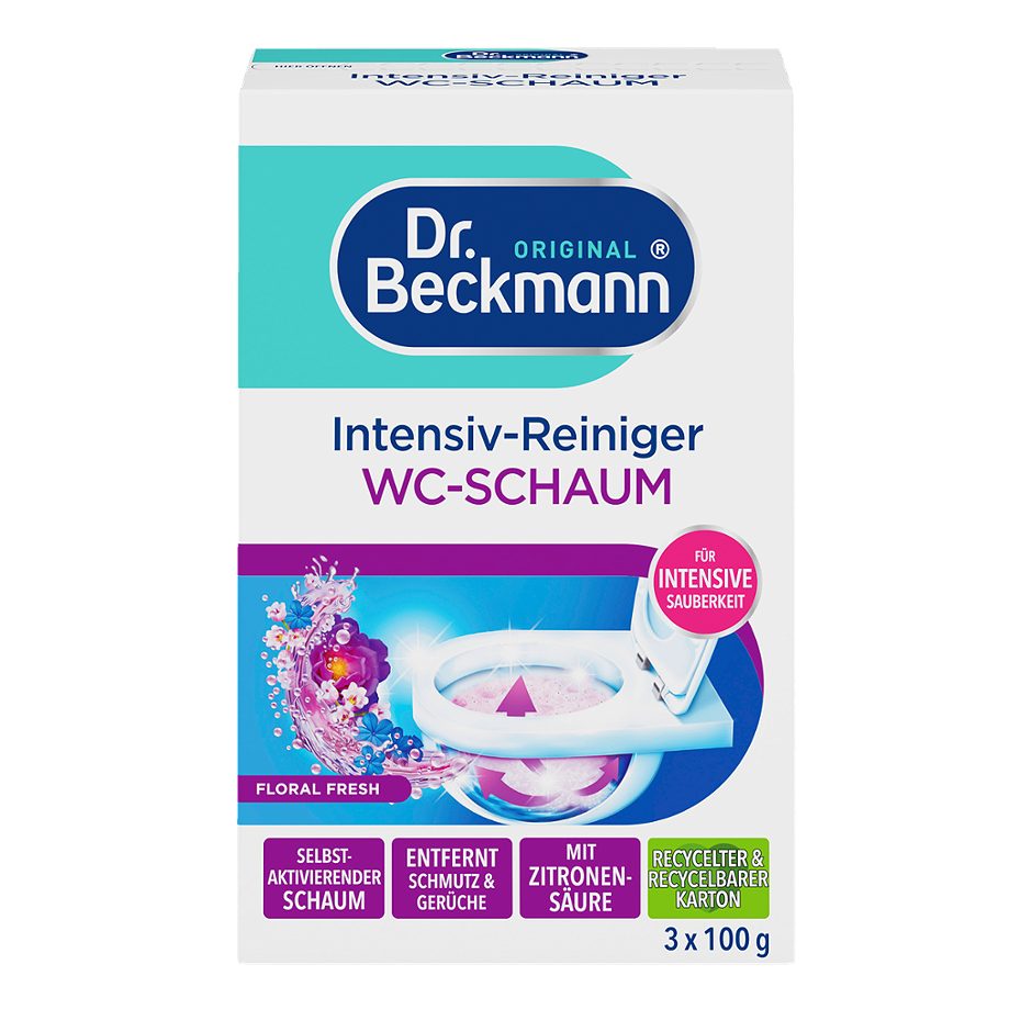 Dr. Beckmann Intensiv-Reiniger WC-Schaum Floral Fresh 3 x 100 g