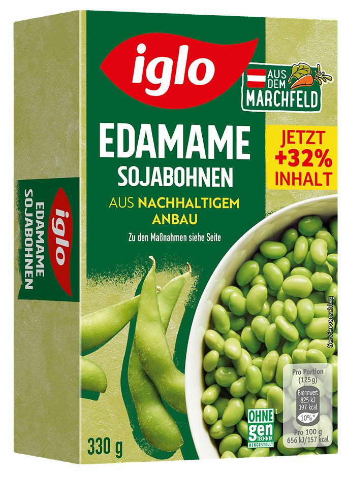 Iglo Edamame Sojabohnen aus dem Marchfeld 330 G