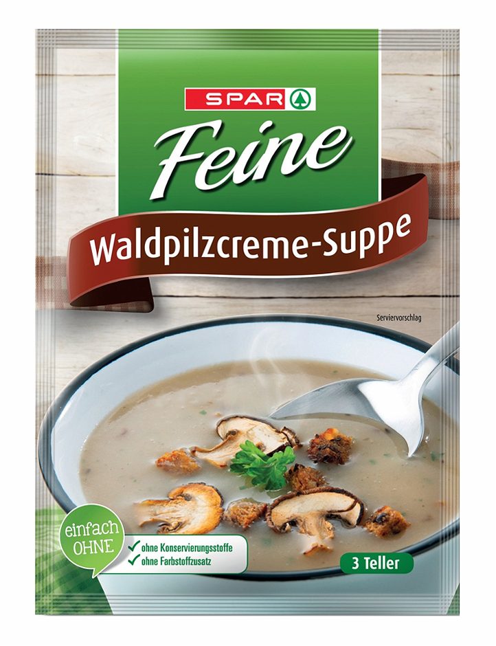 SPAR Feine Waldpilzcreme-Suppe für 3 Teller