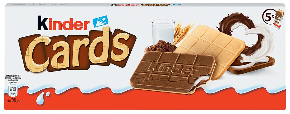Ferrero Kinder Cards Cards 5 x 2 Stück 128 G