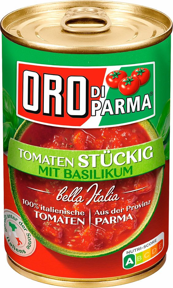 Oro di Parma Tomaten stückig mit Basilikum 400 G