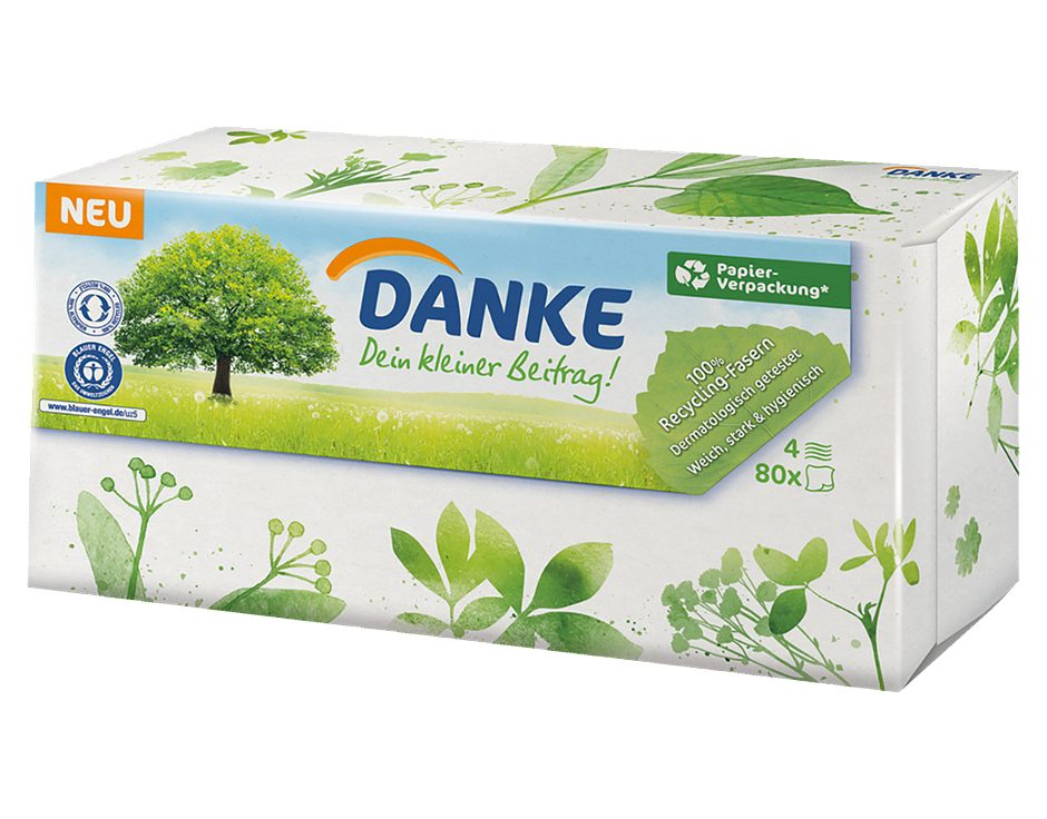 DANKE Taschentücher-Box 80 Stück