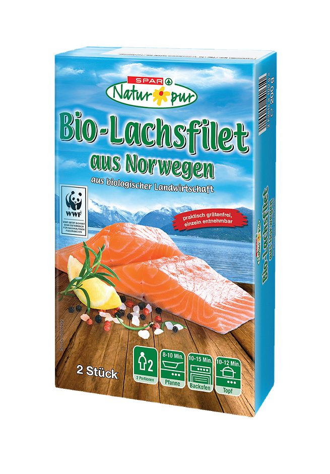 SPAR Natur*pur Bio-Lachsfilet aus Norwegen 2 Stück 200 G