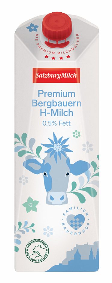 SalzburgMilch Premium Bergbauern H-Milch 0,5% 1 L EINWEG ohne Pfand