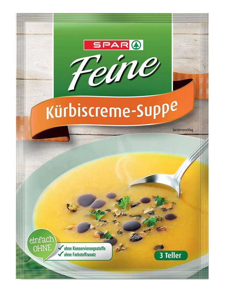 SPAR Feine Kürbiscreme-Suppe für 3 Teller