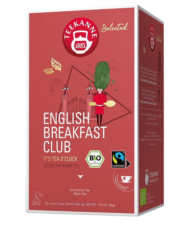 Teekanne Bio-Schwarzteemischung English Breakfast Club 25 Teebeutel