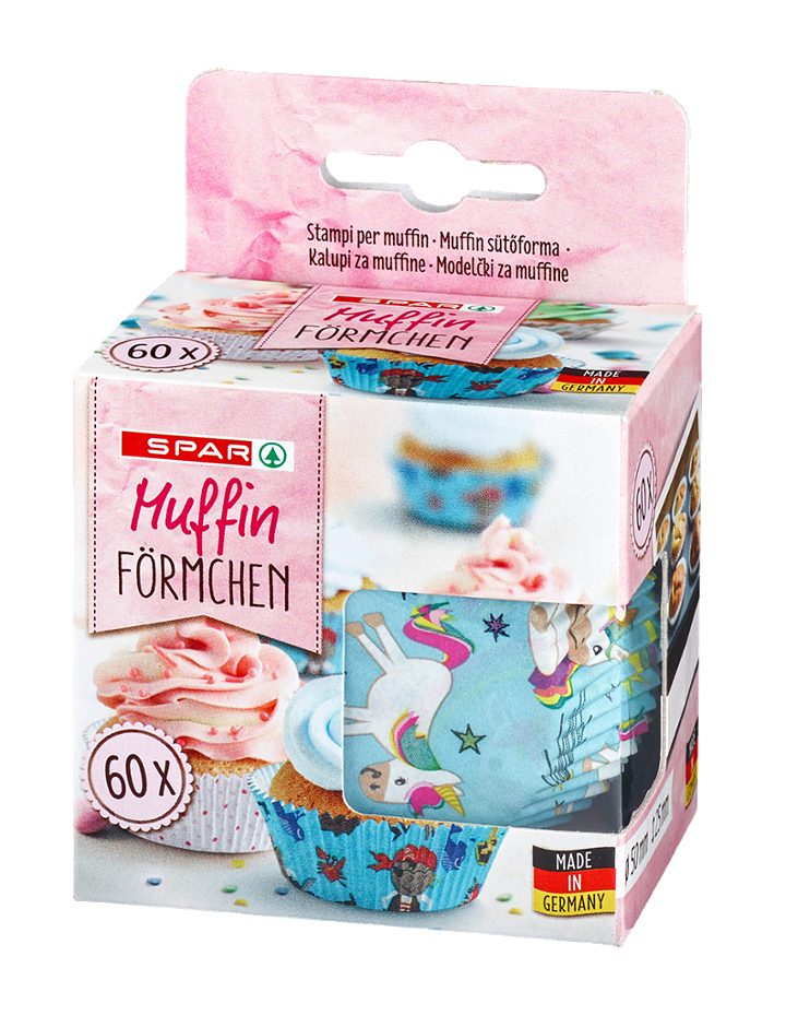 SPAR Muffinförmchen Einhorn 60 Stück