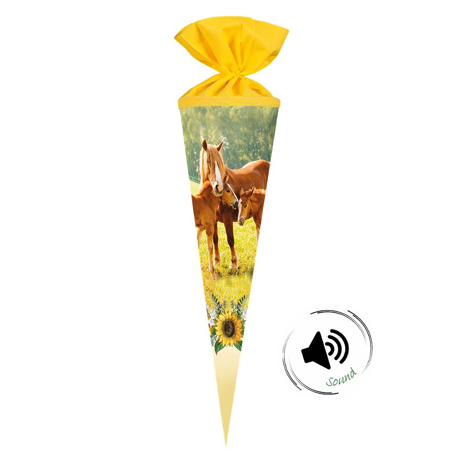 Schultüte mit Sound 70cm, Fohlenweide