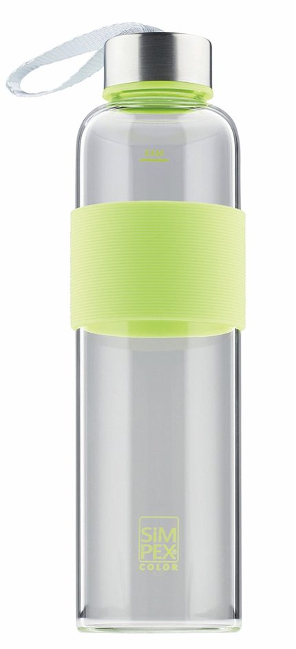 SIMPEX COLOR Glasflasche 560ml lime