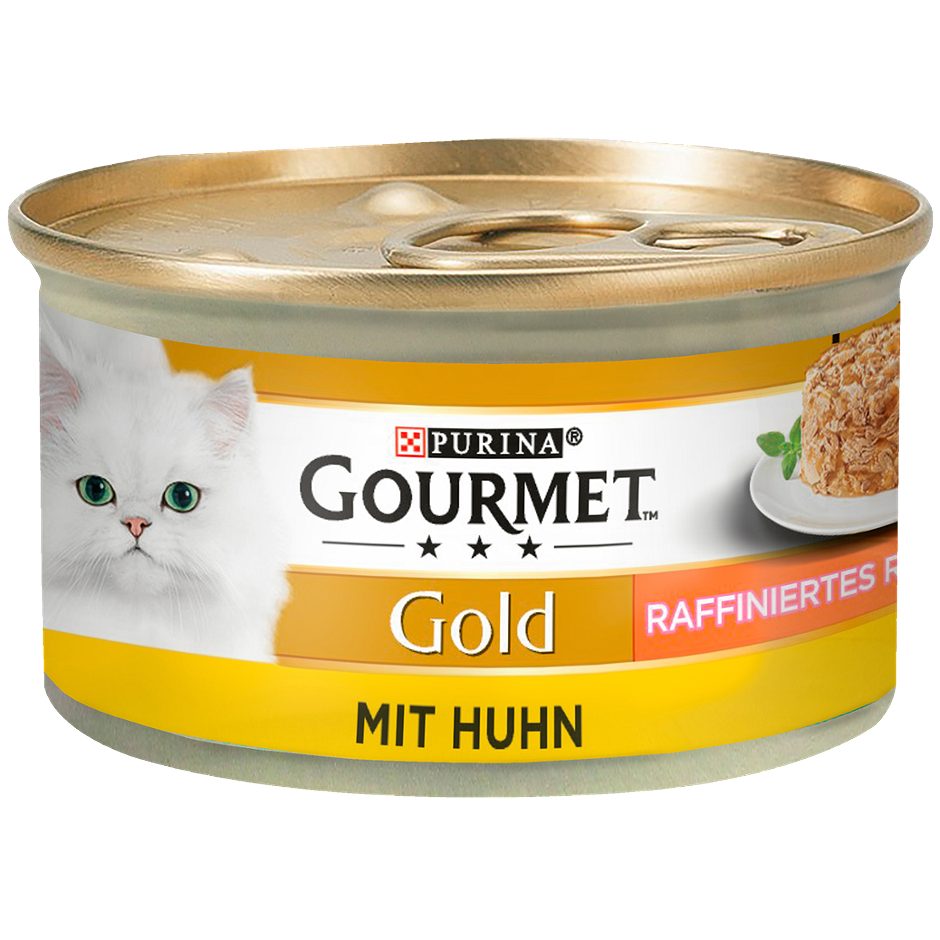 Gourmet Gold Katzennahrung Ragout mit Huhn 85 G