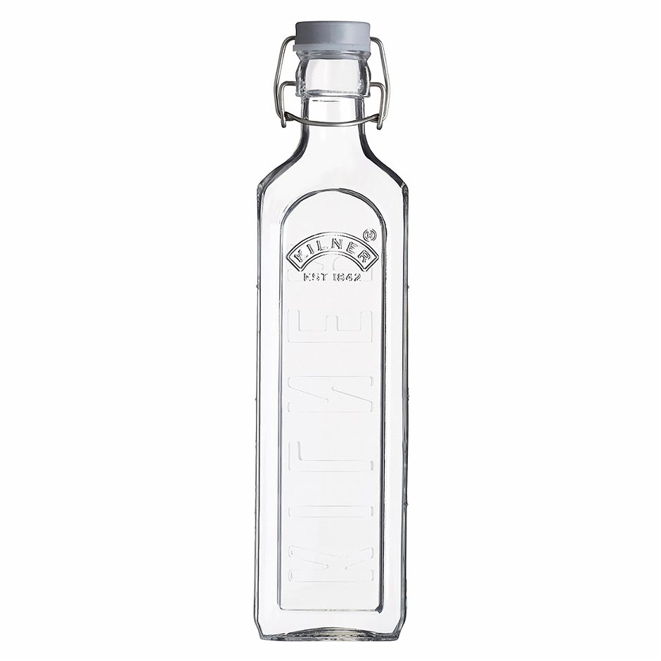 Kilner Glasflasche eckig mit Buegelverschluss 1L