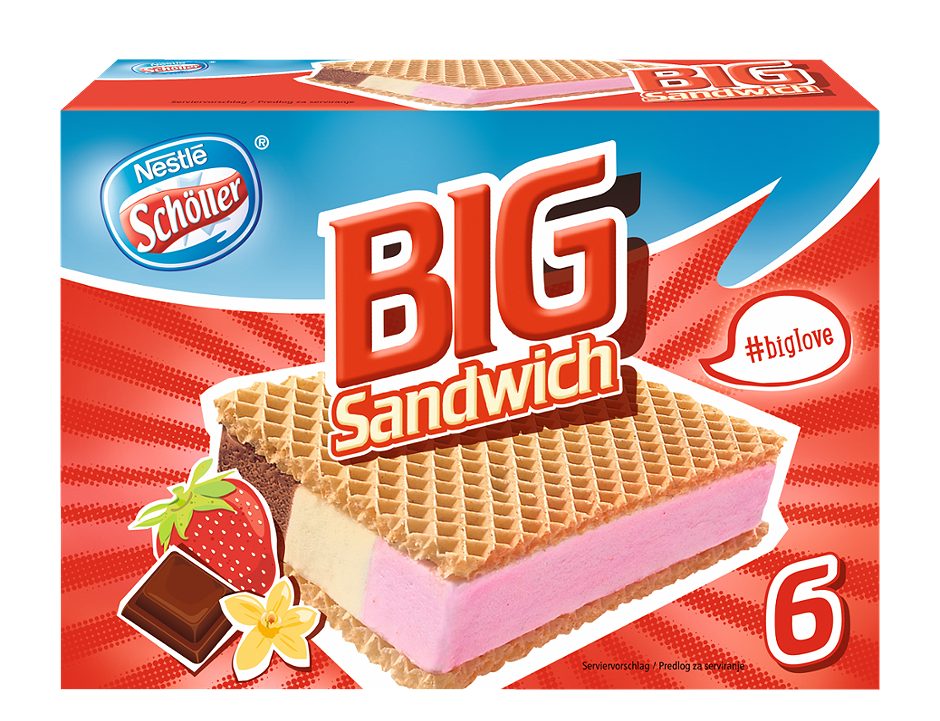 Nestlé Schöller Big Sandwich Multipack 6 x 140ml 0,84 L