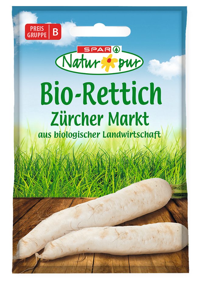SPAR Natur*pur Saatgut Bio-Rettich – Zürcher Markt