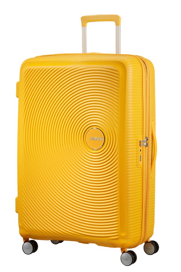 American Tourister Soundbox Koffer Hartschale Golden Yellow 77cm