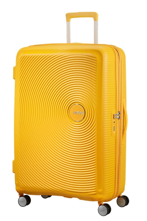 American Tourister Soundbox Koffer Hartschale Golden Yellow 77cm
