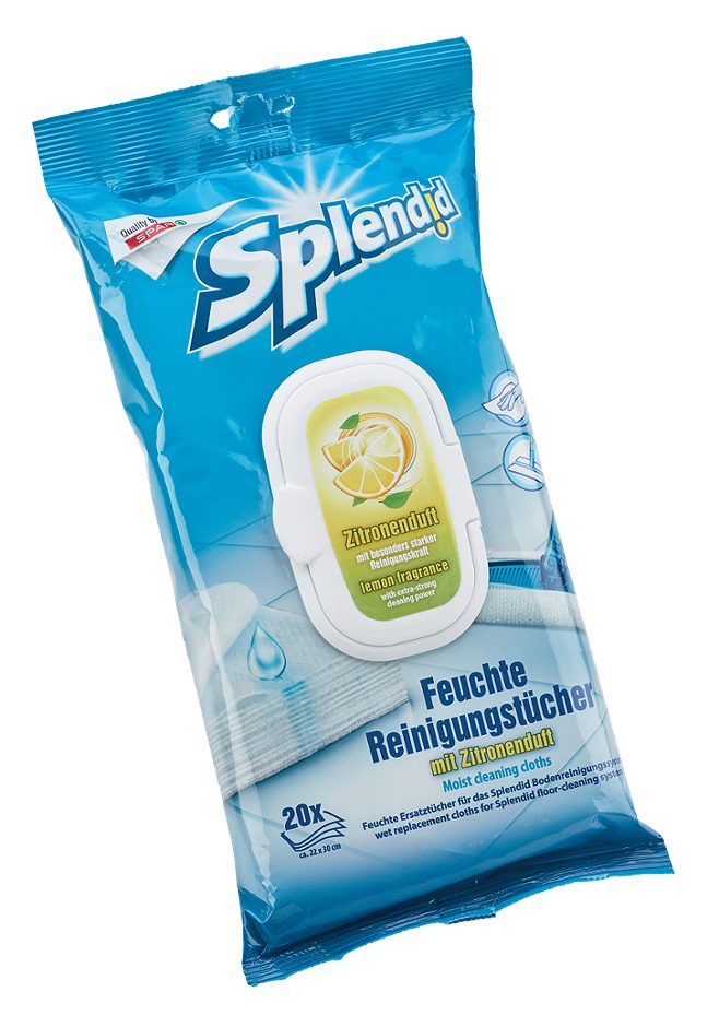 Splendid Feuchte Reinigungstücher mit Zitronenduft