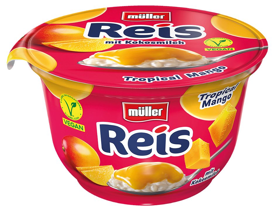 Müller Milchreis Vegan Tropical Mango 180 G